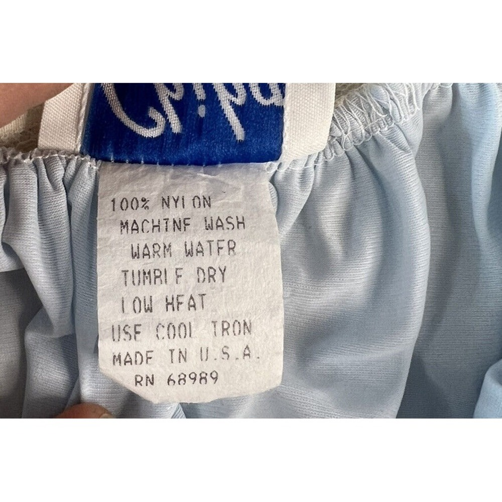 Vintage Chiha Brand Nylon And Lace Blue And White NightGown Size XS - Picture 6 of 8